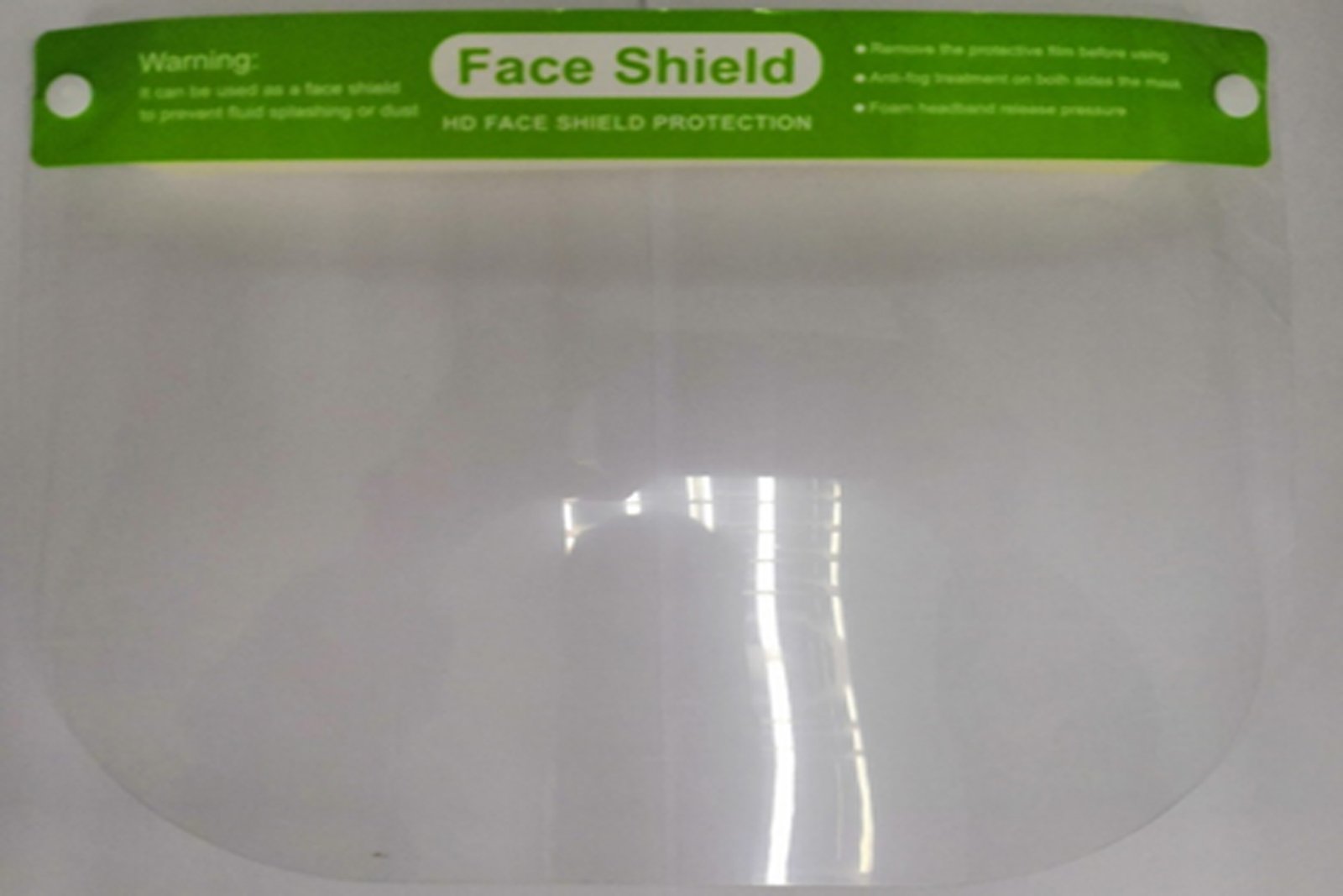 Face shield after assembled
